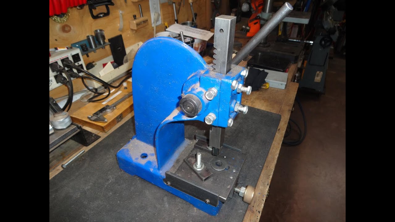 Arbor press keyway cutter.