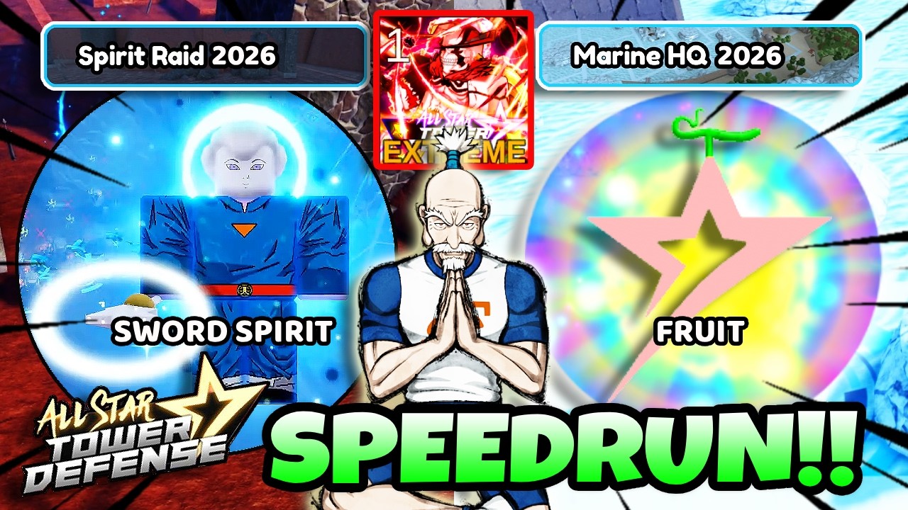 NETERO SPEEDRUNS EXTREME Spirit Raid & Marine HQ Raid | OG All Star Tower Defense Roblox | OG ASTD