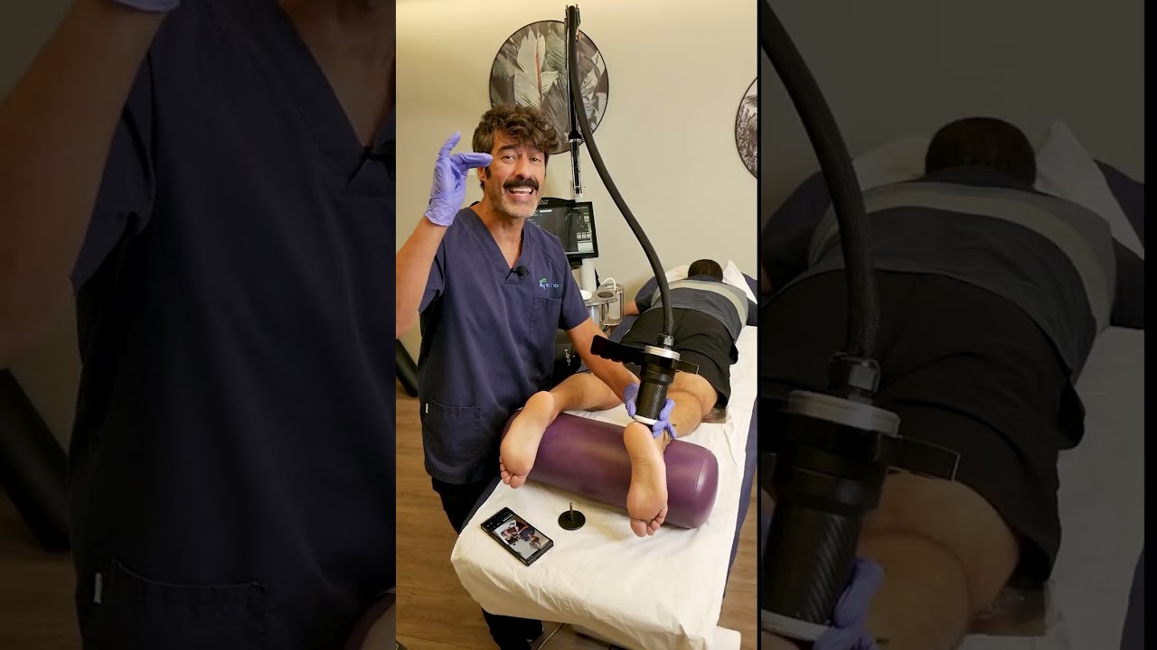 2º episodio del tratamiento de tendinopatía aquílea con la Bomba Diamagnética CTU Mega 20.