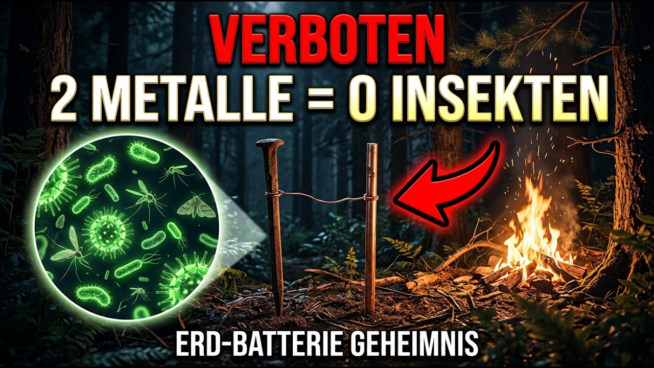 Das Verbinden von zwei Metallen vertreibt alle Insekten — das Geheimnis der „Erd-Batterie“.