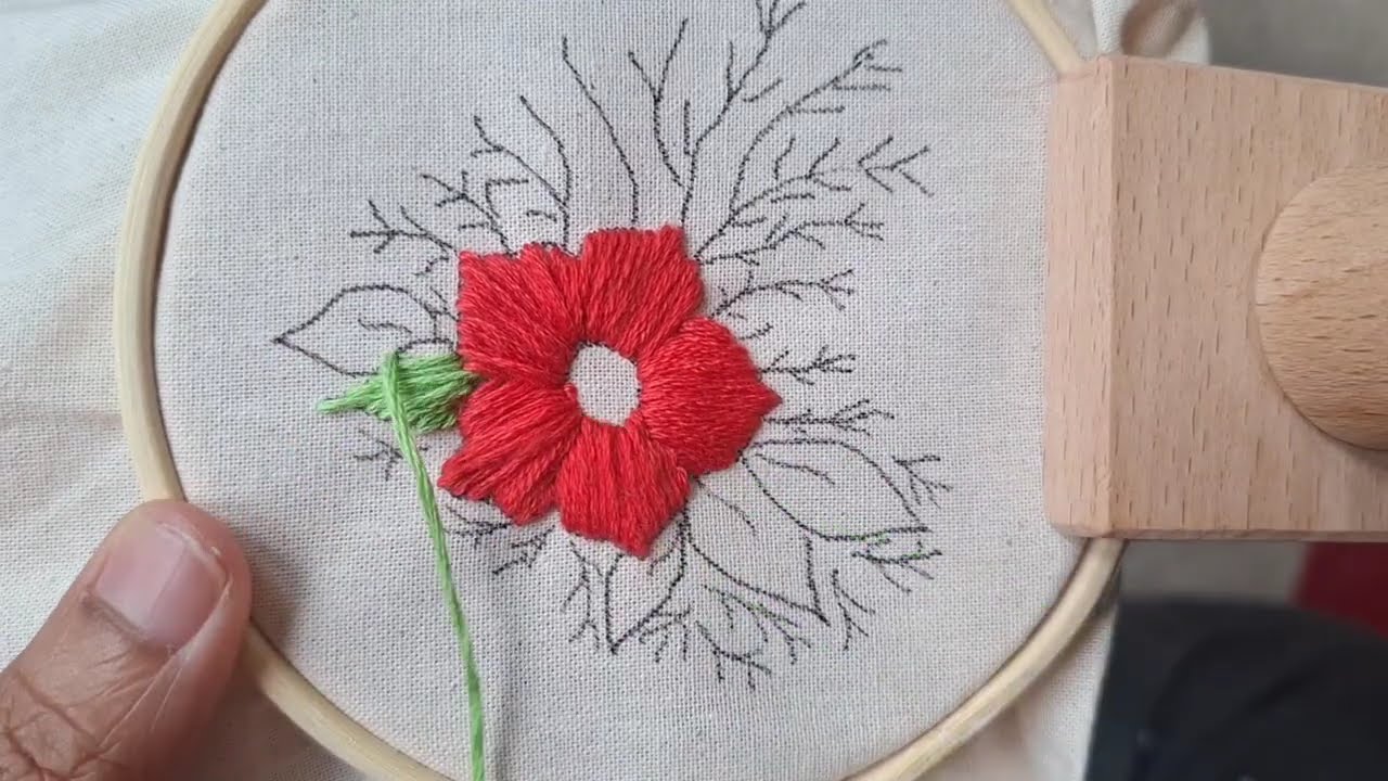 Beautiful Floral Hand Embroidery || Hand Embroidery || Embroidery Tutorial