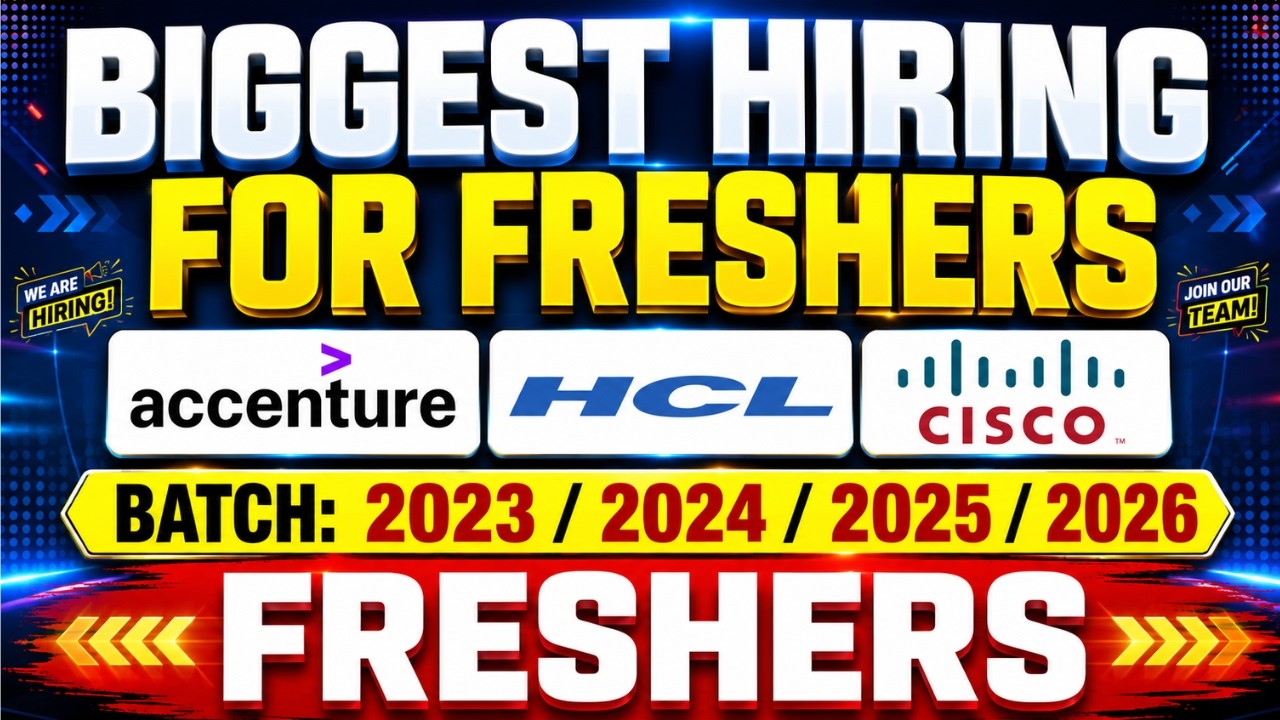 Accenture, HCL Biggest Recruitment Drive For Freshers | Cisco, Calix Off Campus Hiring