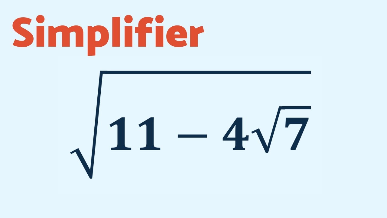 UNE RACINE IMPOSSILE À SIMPLIFIIER ?