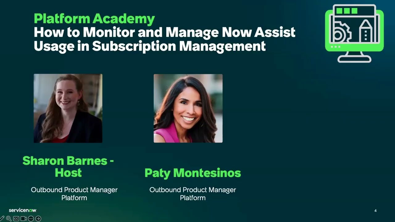 Platform Academy: Now Assist Usage in Subscription Management