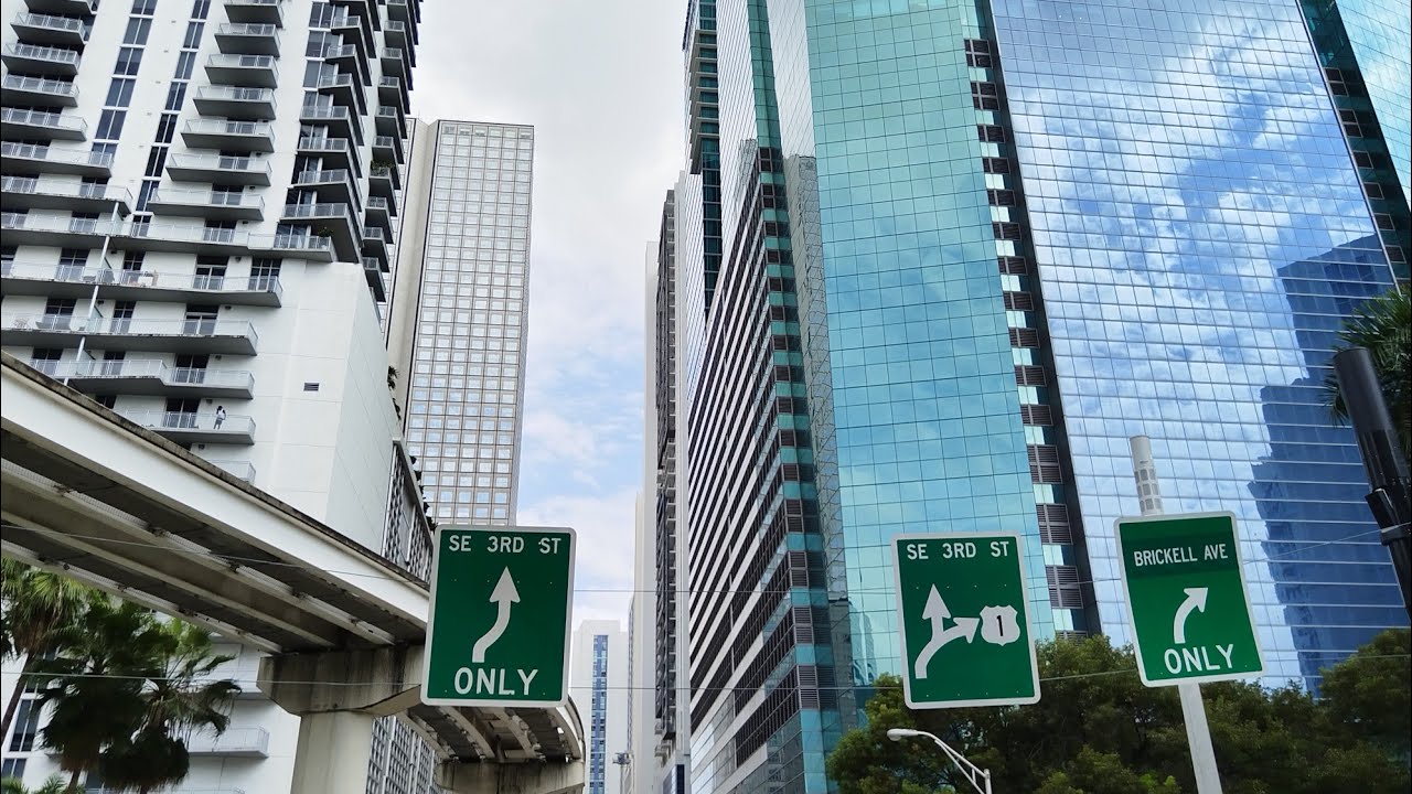Miami bus tour Floryda USA 4K Ultra HD America