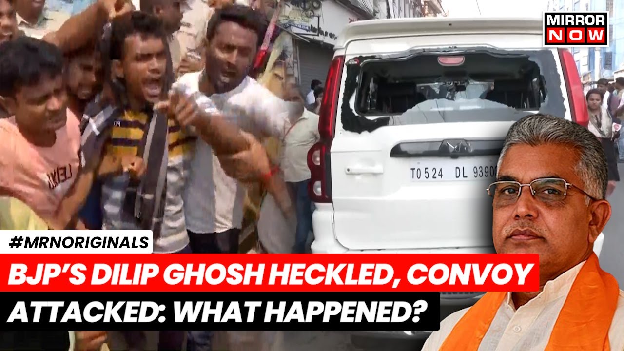 West Bengal Poll Violence: Dilip Ghosh Heckled, Convoy Attacked | TMC, BJP Workers Clashed