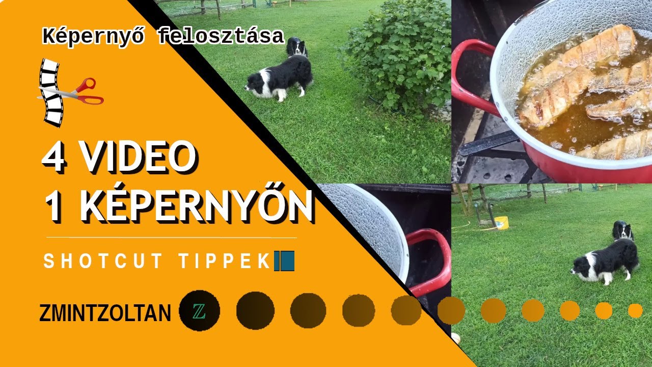 Több videó elhelyezése egy képernyőn, osztott képernyős videó ShotCut programmal
