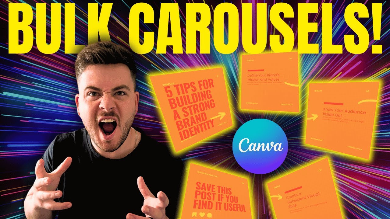 Вирусные карусели с помощью Canva Bulk Create и ИИ (быстрые публикации в социальных сетях)