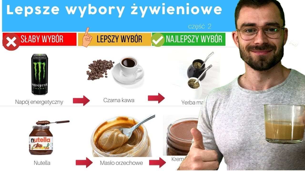 Lepsze wybory żywieniowe cześć 2 - Nutella, energetyki, ser topiony, ptasie mleczko co zamiast tego?