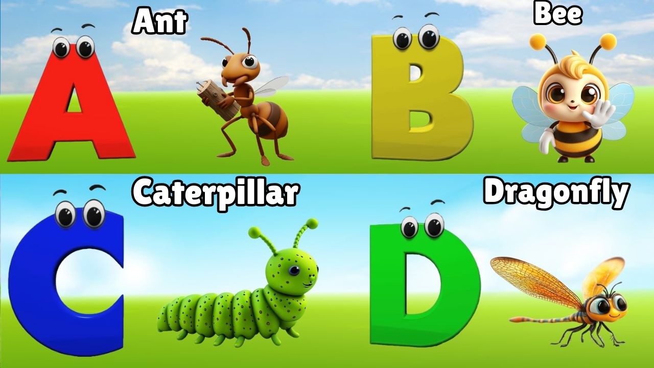 Insects Alphabet Song | Insects ABC Song | Phonics for Kids | Baby, Alphabet Letters