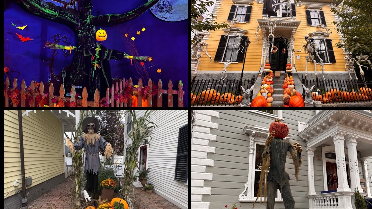 Salem Massachusetts Halloween Museum/House Decorations/Halloween Marketplace- D Tour 251 10/10/22