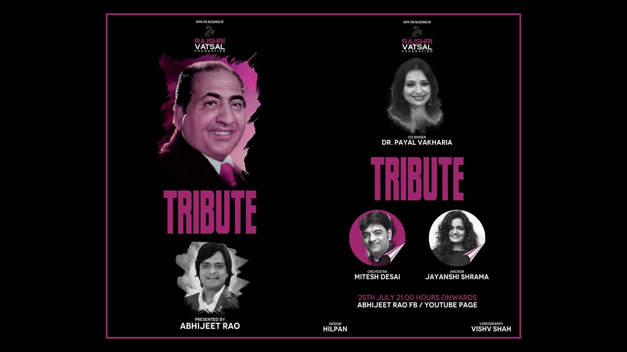 Tribute To Mohmmad Rafi Sahab By Abhijeet Rao