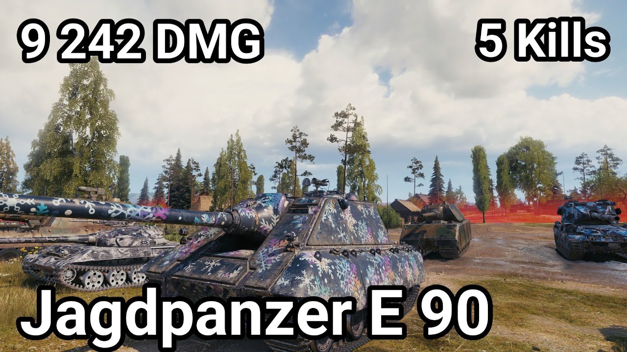 Jagdpanzer E 90 - 9 242 damage / 5 kill / 2 372 assist