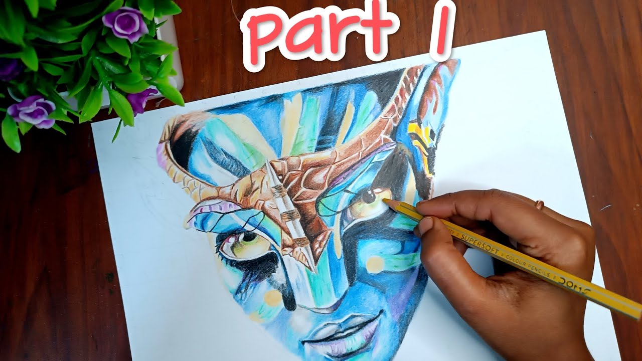 Avtar, the way of water 💦 drawing with cheapest color pencil (part 1)