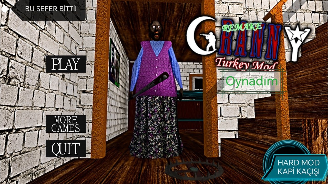 Granny Turkey remake hard mod KAPI kaçışı