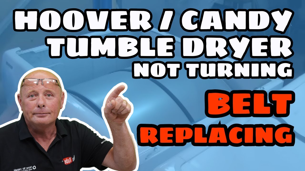 Tumble dryer not turning, How to replace a belt Hoover or Candy
