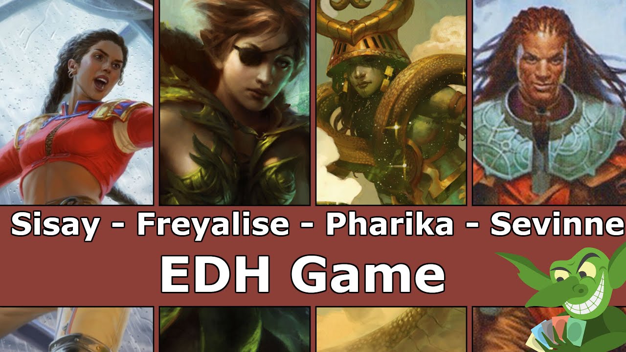 Sisay vs Freyalise vs Pharika vs Sevinne EDH / CMDR game play for Magic: The Gathering