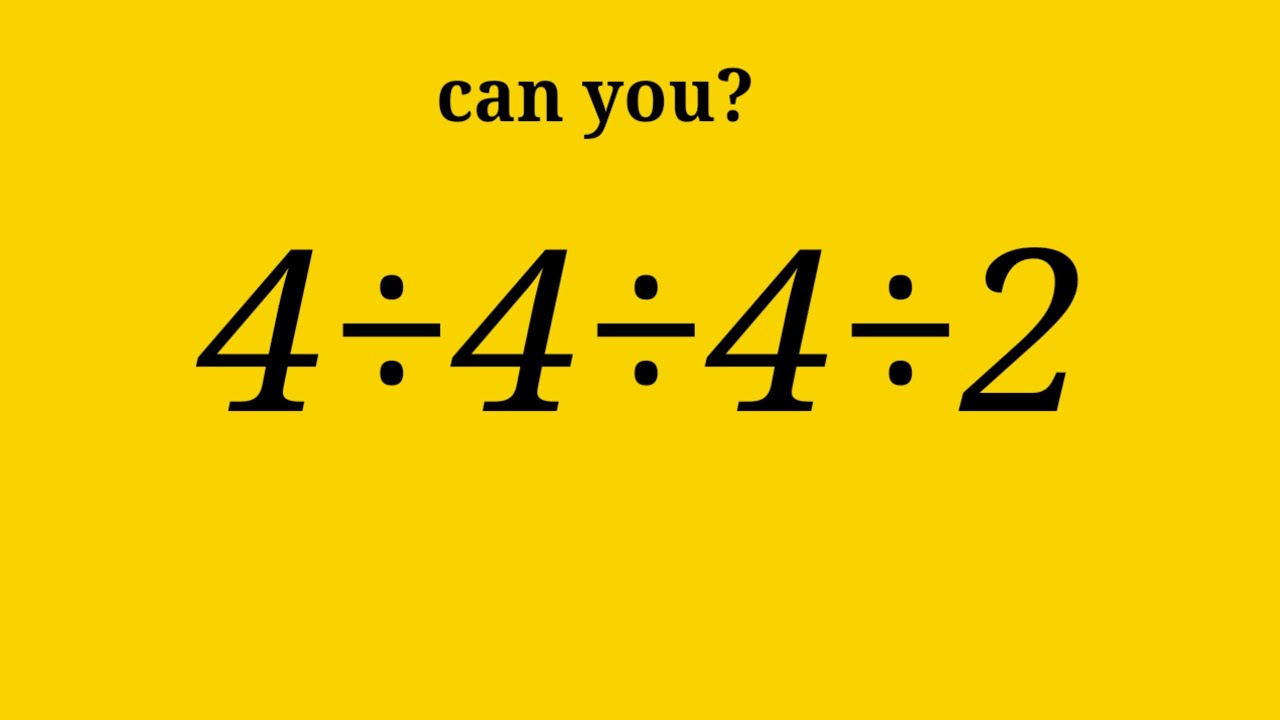 Can you solve this beautiful PEMDAS question?| 4÷4÷4÷2