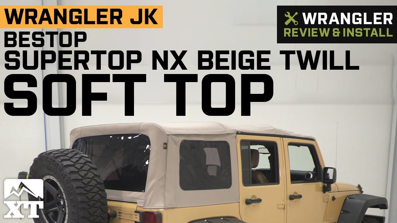 Jeep Wrangler JK Bestop Supertop NX Beige Twill Soft Top (2007-2018 4 Door) Review & Install