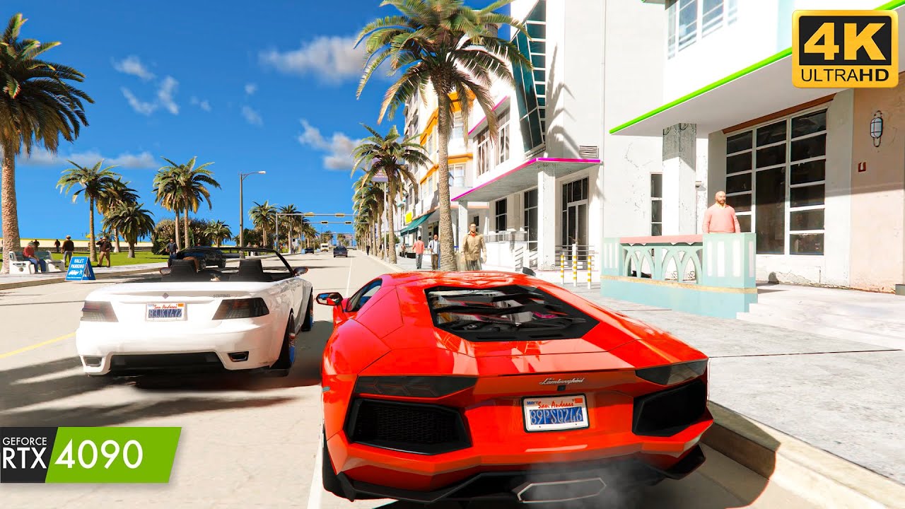 Майами-Вайс-Сити выглядит просто потрясающе в GTA 5! Улучшенная графика 🔥🔥 - Ultra Tay Tracing Gr...