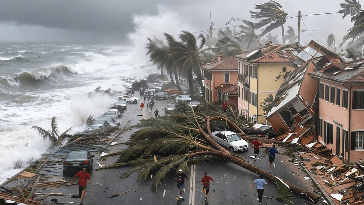 TERAZ w Portugalii ❗ Sztorm Leonardo uderza w Lizbonę &mdash; chaos powodziowy, ogromne fale i powalone...