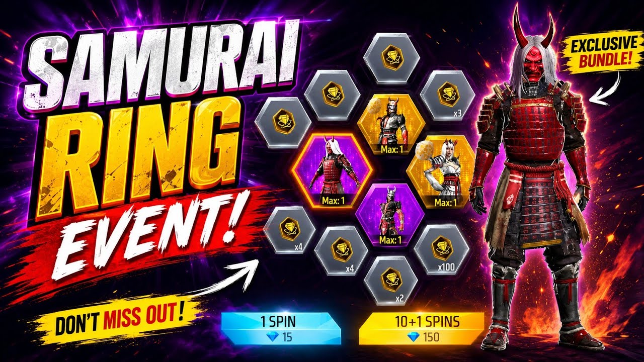 Zombie Samurai Universal Ring Event Free Fire | Next Universal Ring Event| Free Fire New Event Tamil