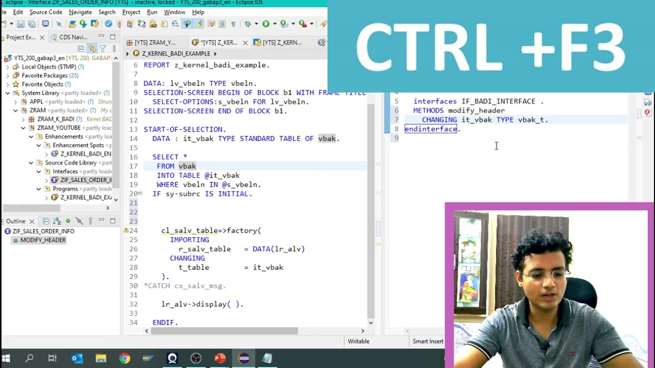Kernel BADI  in ECLIPSE ADT (ABAP development tool for eclipse)