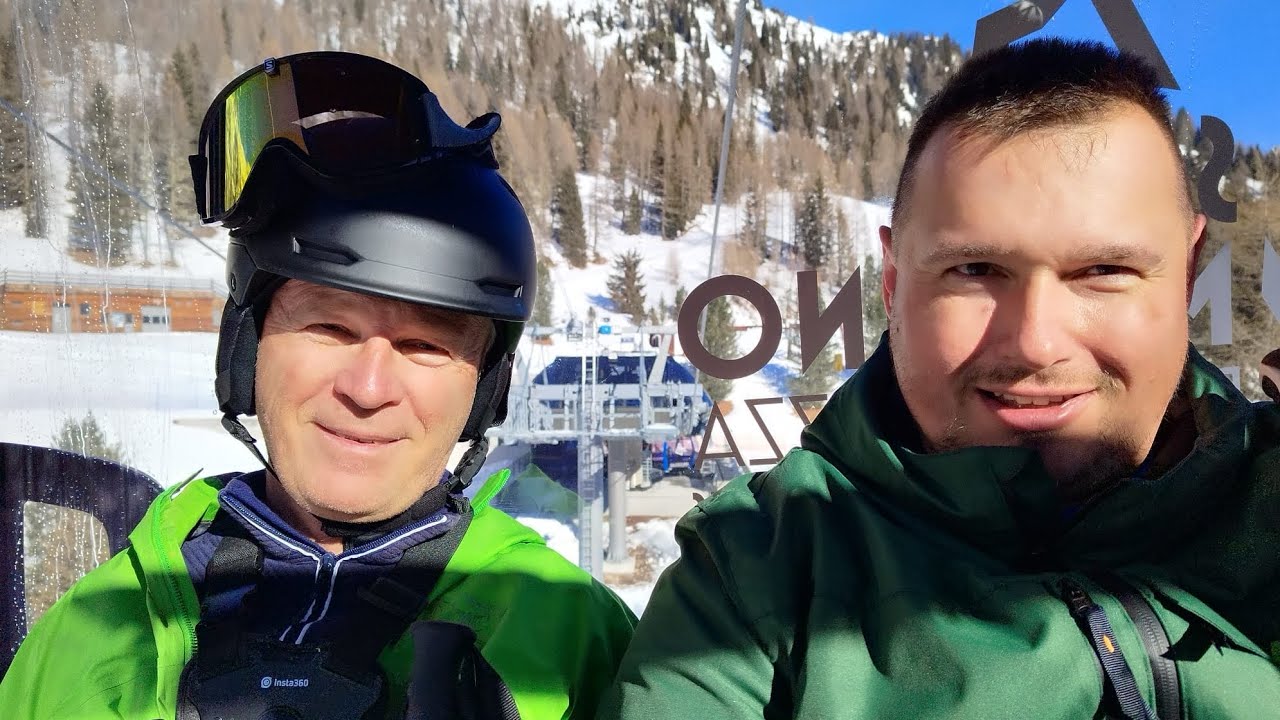 Second ski day at San Martino di Castrozza with Tin & Sascha