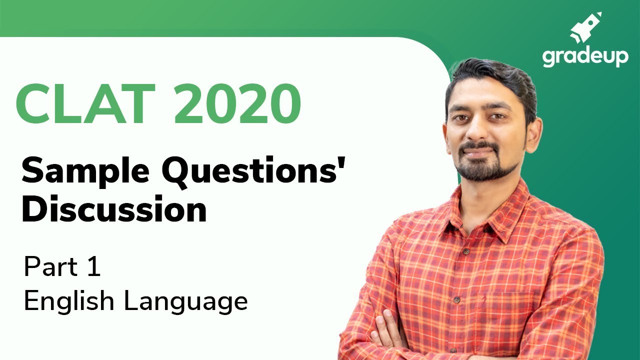 CLAT 2020 | Sample Questions Discussion | Part 1 | English language | Gradeup