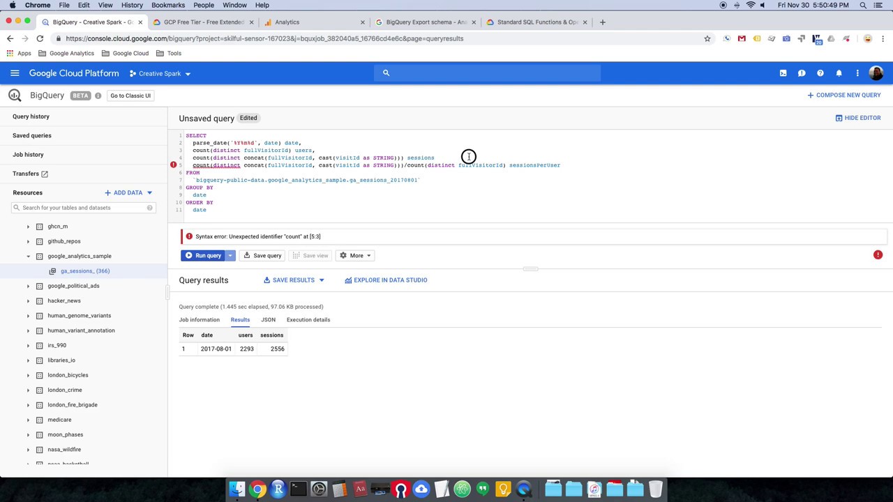 Analyzing Google Analytics Data in BigQuery: Part 1