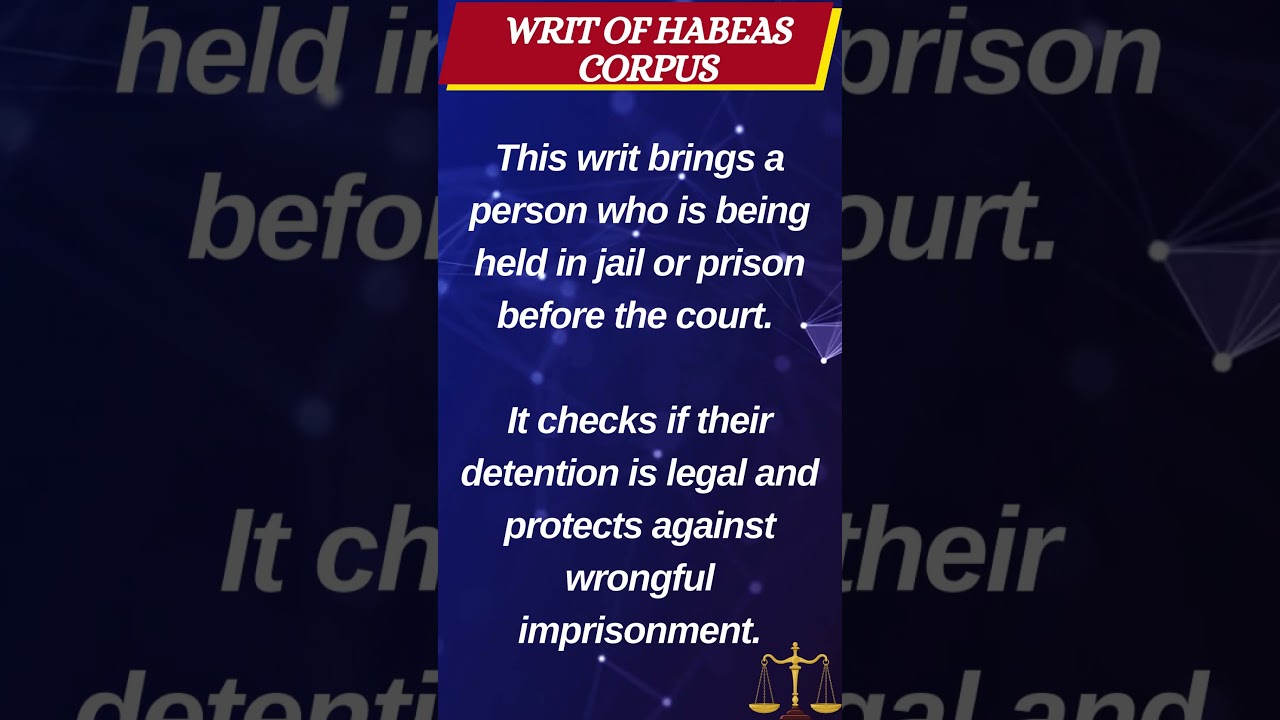 Writ of Habeas Corpus #habeascorpus #lawyer #legal #courtorder #court