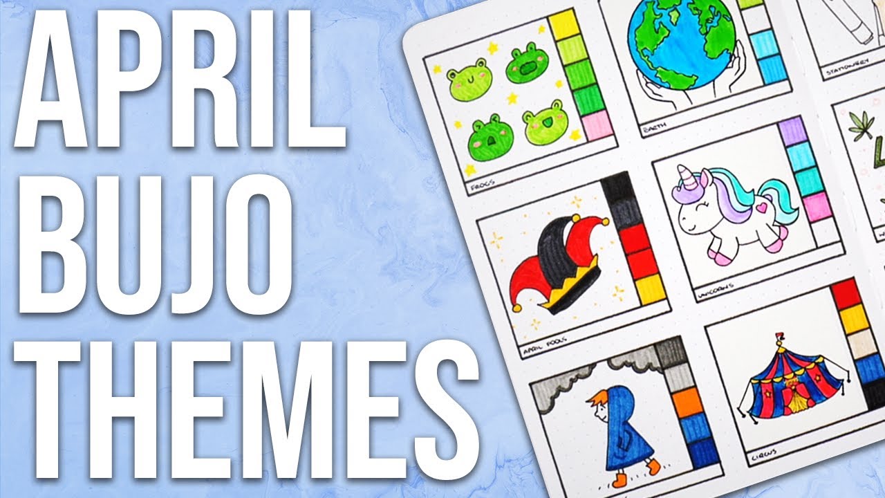 12 April Bullet Journal Theme Ideas 💜