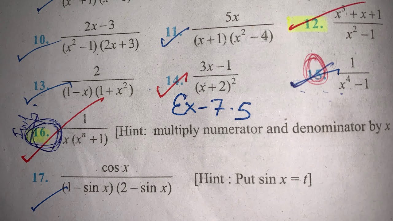 EX 7.5 Q9 TO Q15 SOLUTIONS OF INTEGRALS NCERT CHAPTER 7 CLASS 12th(PART2)
