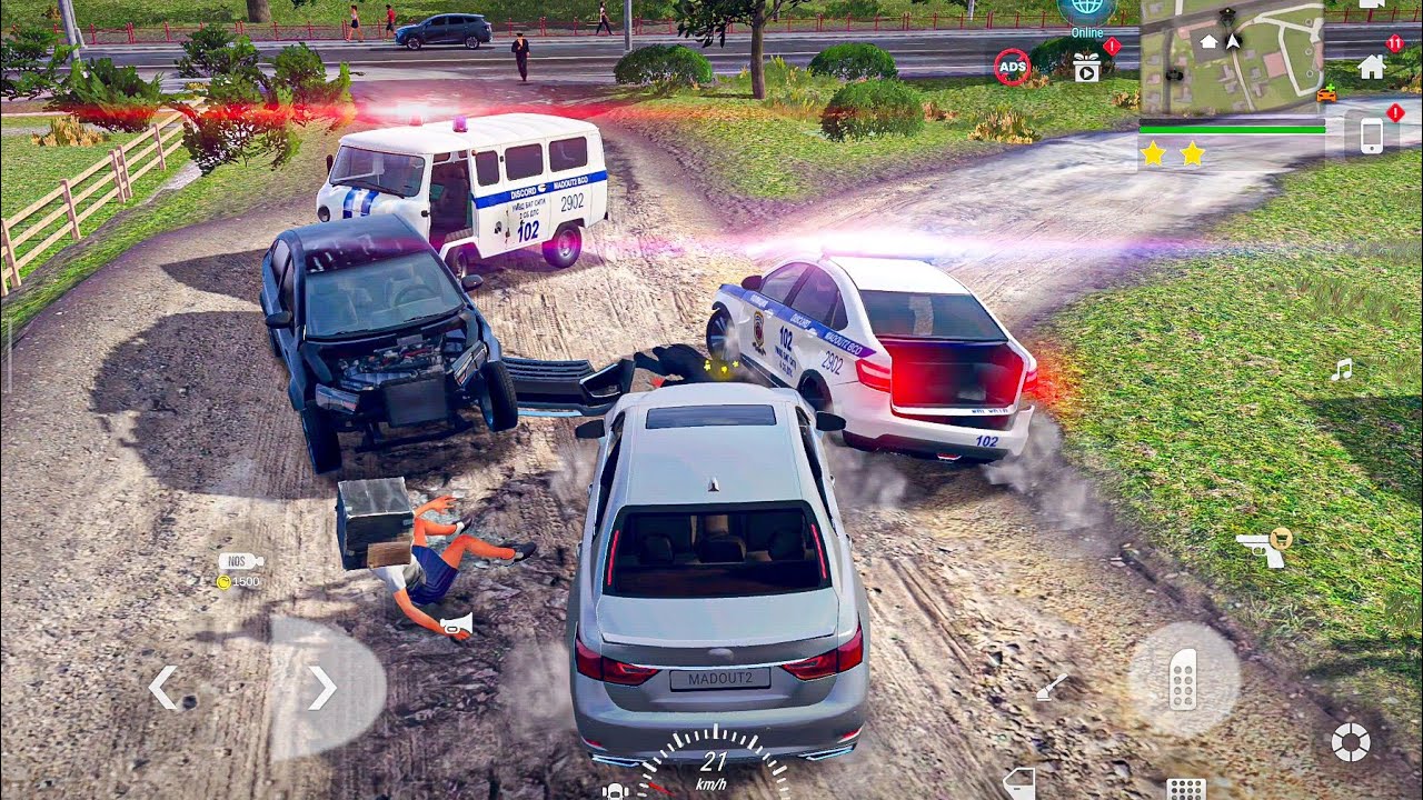 MadOut2 GTA-style open world game | Realistic police Chase and fire 