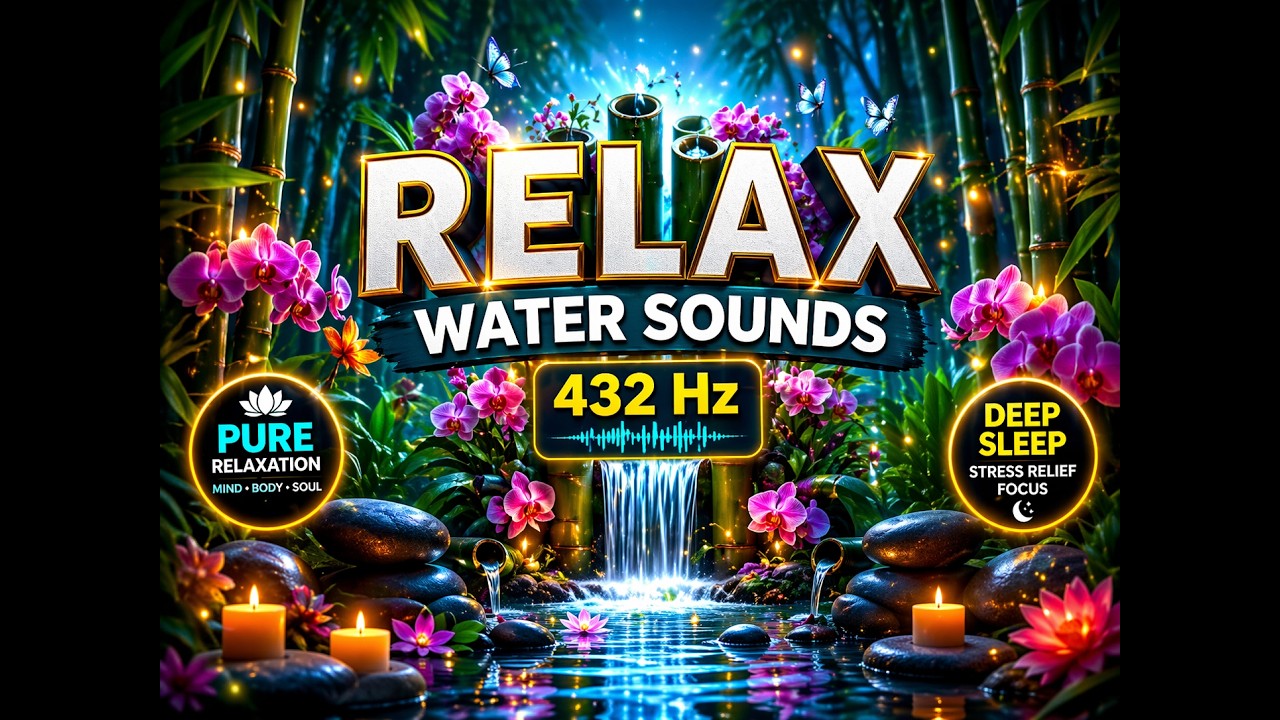 Soothing Sound Relaxion Water With Piano For Deep Sleep