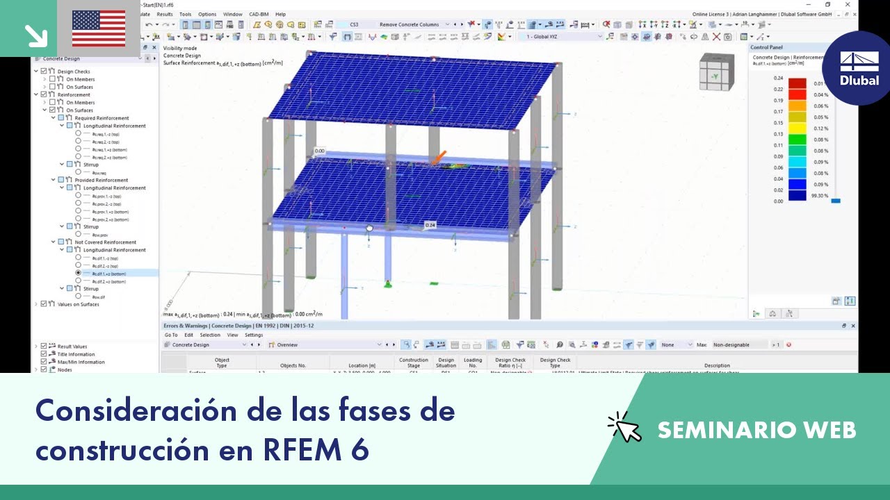 [EN] Consideración de las fases de construcción en RFEM 6
