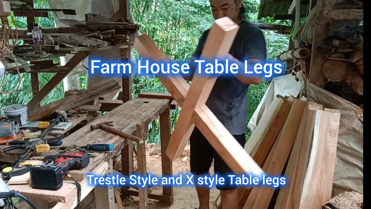 Farm House Table legs Trestle Table Legs X style design Legs | Part 1
