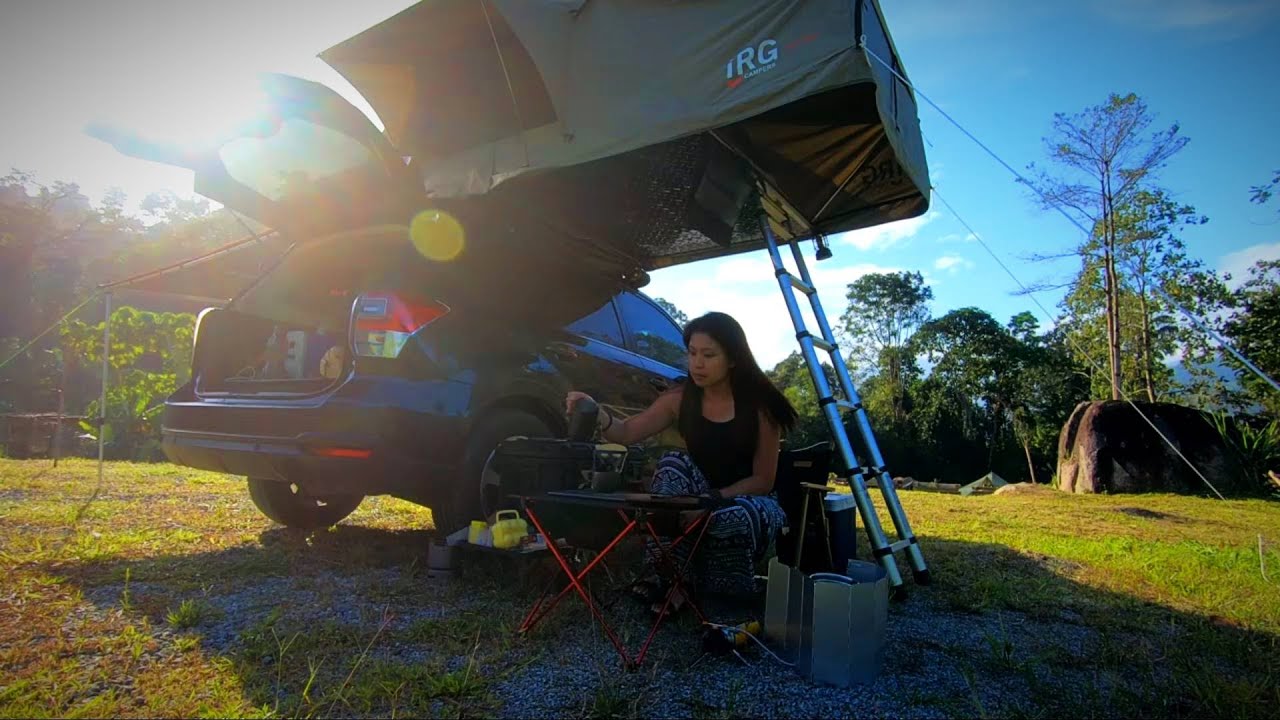 RELAXING on a Lazy Afternoon at Camp | LENG IN THE JUNGLE | SOLO CAMPING in Roof Top Tent