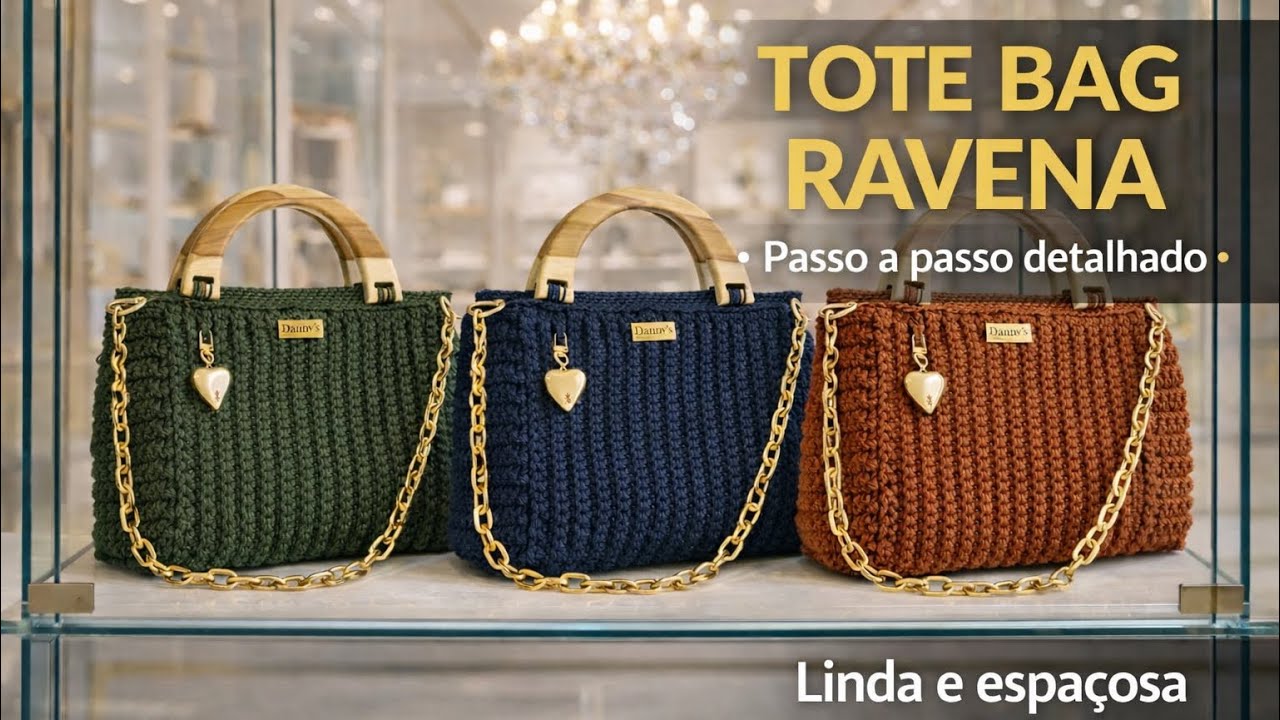 BOLSA DE CROCHÊ LINDA E ESPAÇOSA • Vem aprender • Passo a passo detalhado 