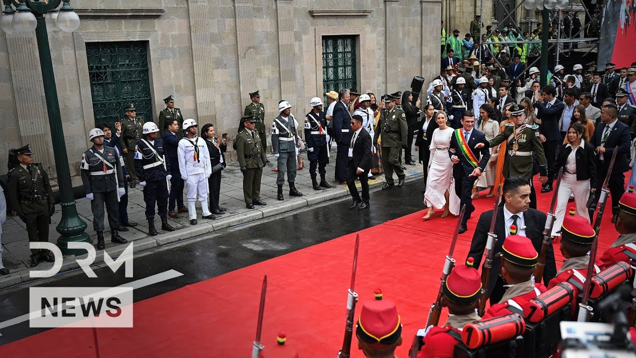 Rodrigo Paz przybywa przez Plaza Murillo i wchodzi do Palacio Quemado | Inauguracja w Boliwii | AC15
