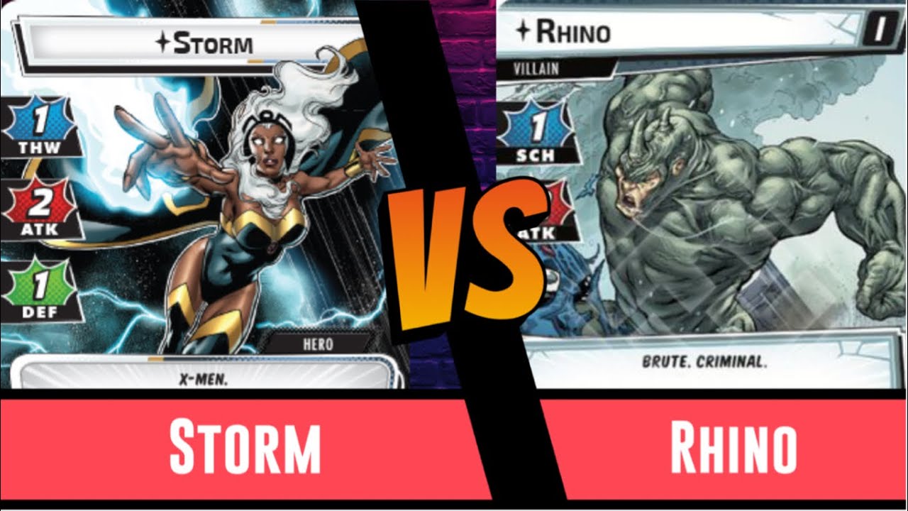 Marvel Champions | Storm | Vs Rhino | True Solo | Leadership | Deck Testing | Deck Building
