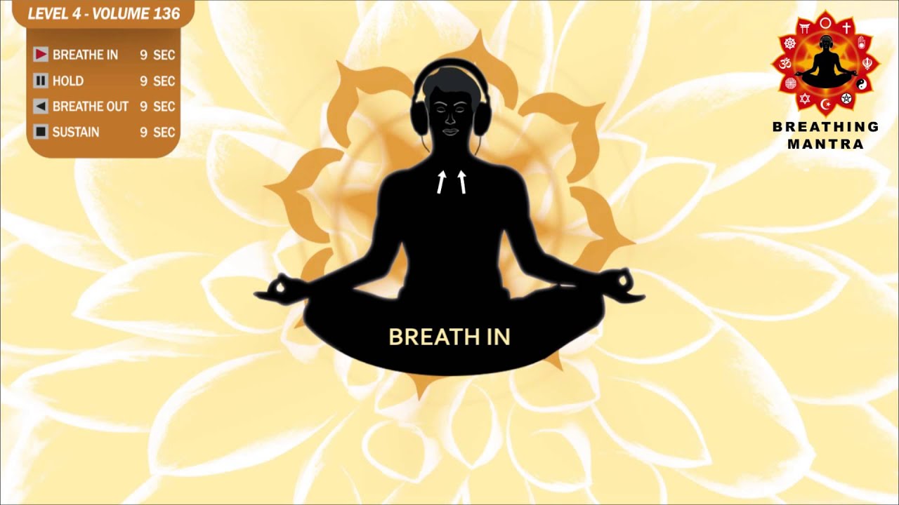 Guided Breathing Mantra (9 - 9 - 9 - 9) Pranayama Yoga Breathing Exercise (Level 4 Volume 136)