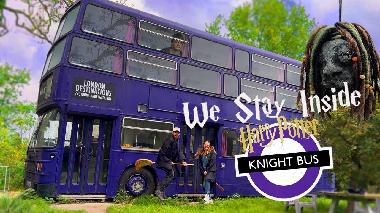The Harry Potter themed Airbnb Knight Bus ! Magical Wizard themed B&B Stay and Tour