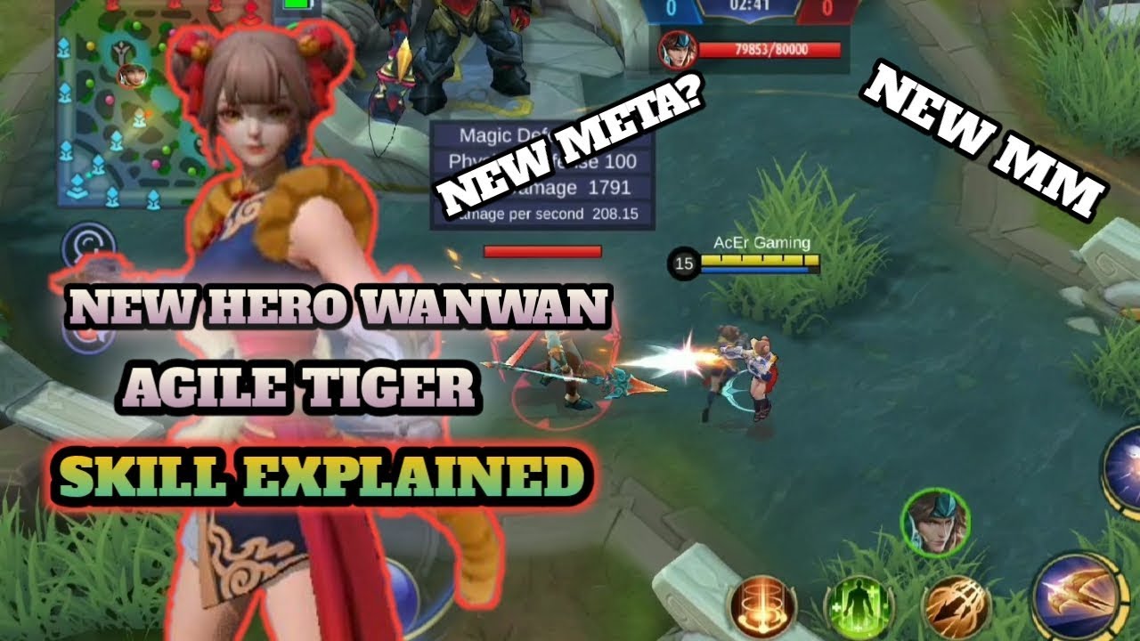 WANWAN (AGILE TIGER) | NEW MARKSMAN HERO | SKILL EXPLAINED  | MOBILE LEGENDS