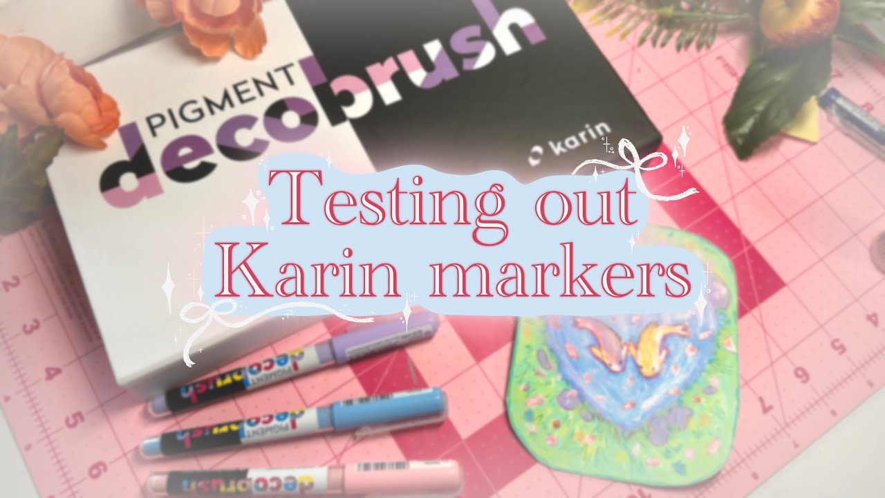 Testing/reviewing Karin pigment deco brush markers ✨ Pastel set ￼￼