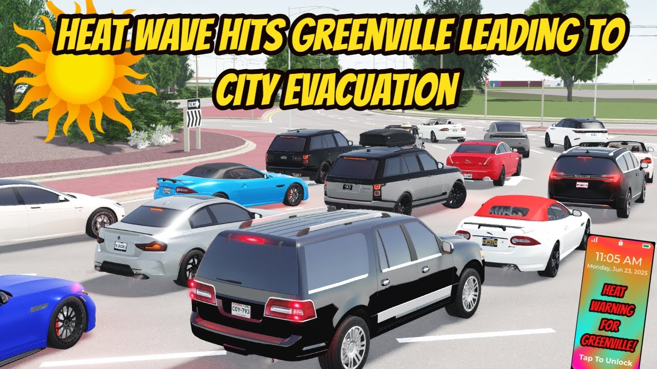 *MASSIVE* HEATWAVE Hits Greenville Wisconsin - CITY EVACUATION Roblox Roleplay