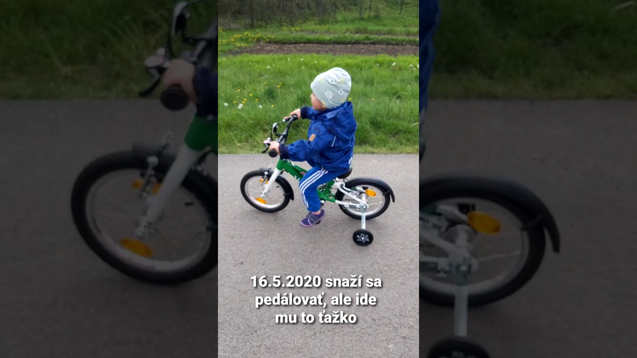 Učíme sa bicyklovať |Tadeáško 4 roky|
