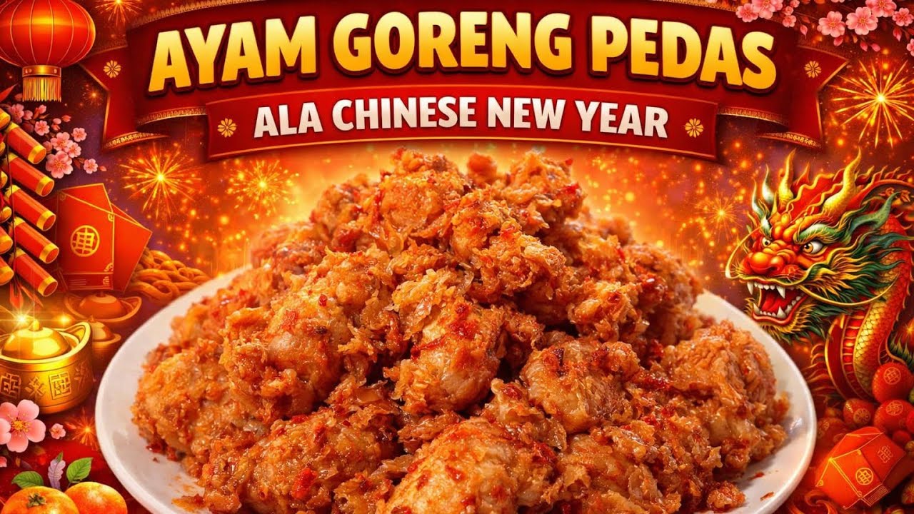 RESEP VIRAL! AYAM GORENG PEDAS Special Imlek 2026 : Merah Membara, Hoki Melimpah! #masakanchinese