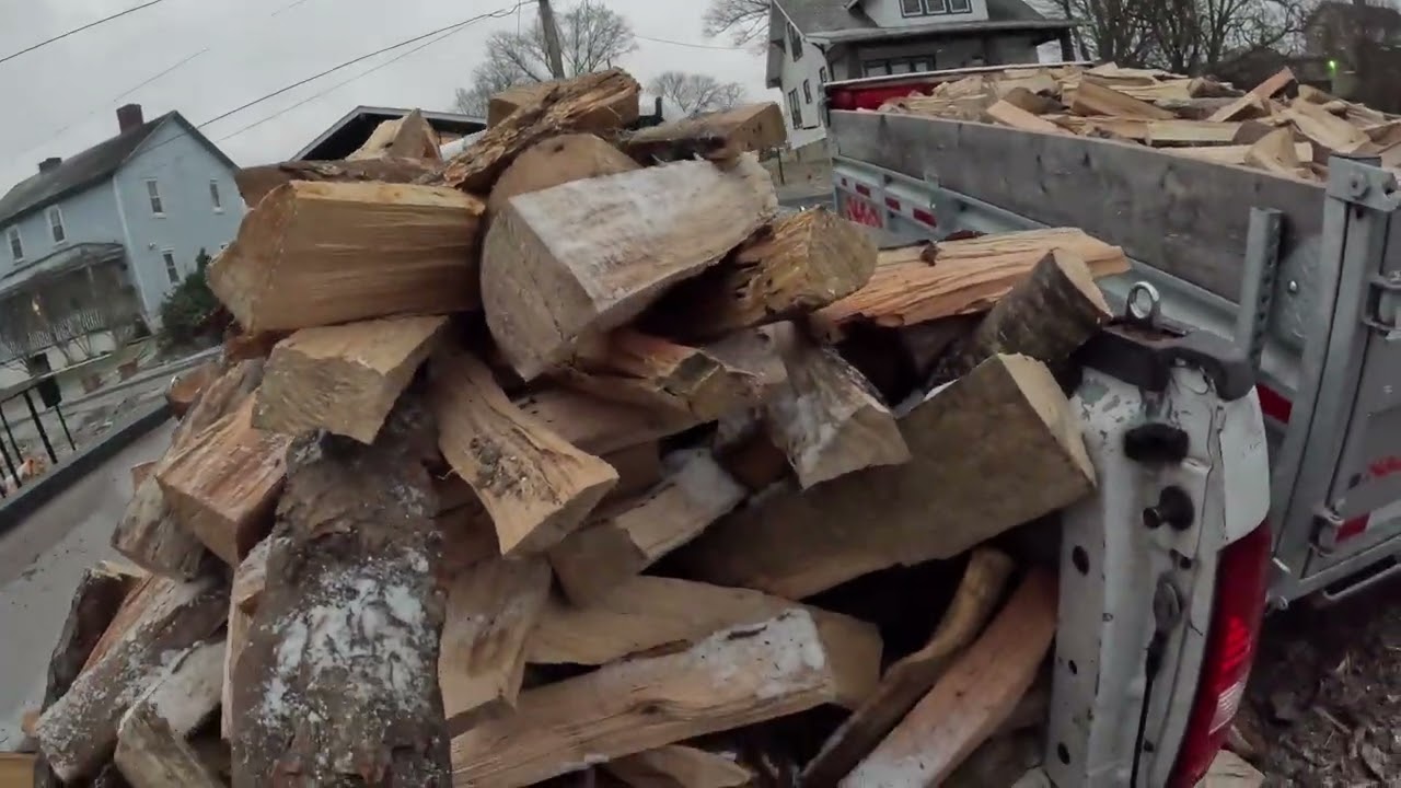Unloading A Half Cord To Prep The Truck For Brakes