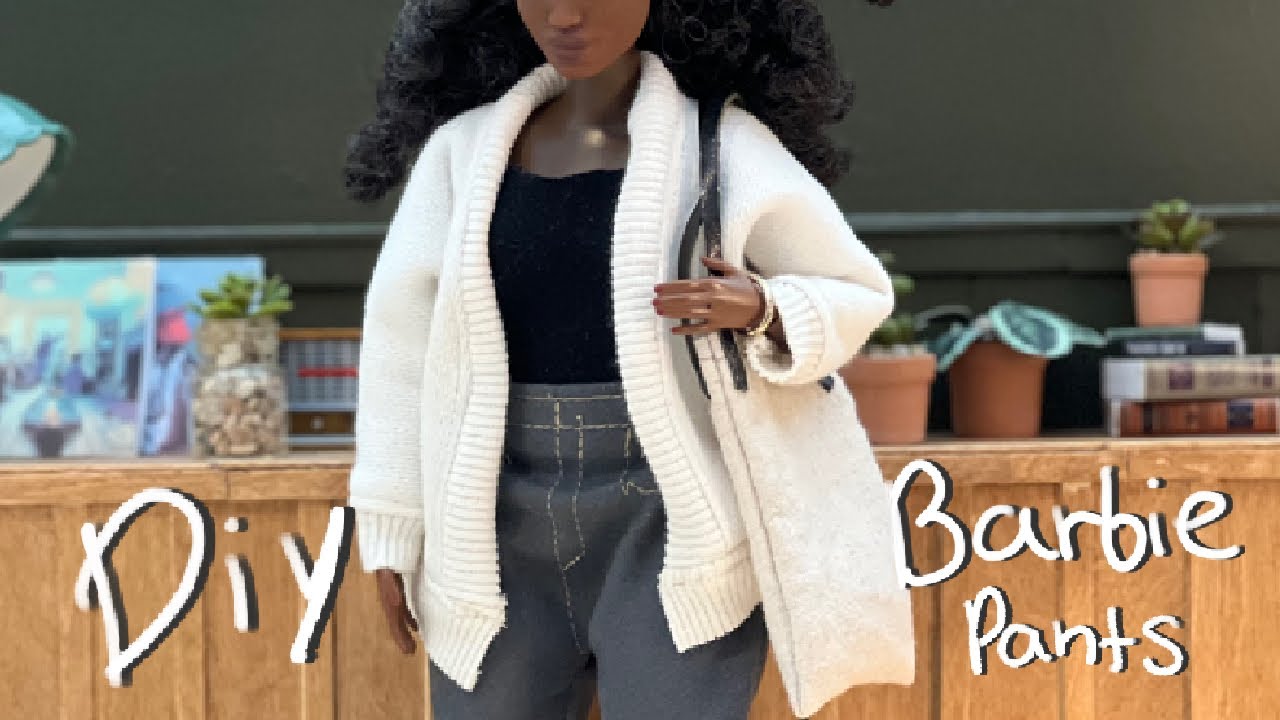 Barbie - DIY EASY Pants Sewing TUTORIAL  Barbie doll Aesthetic Ken Role play